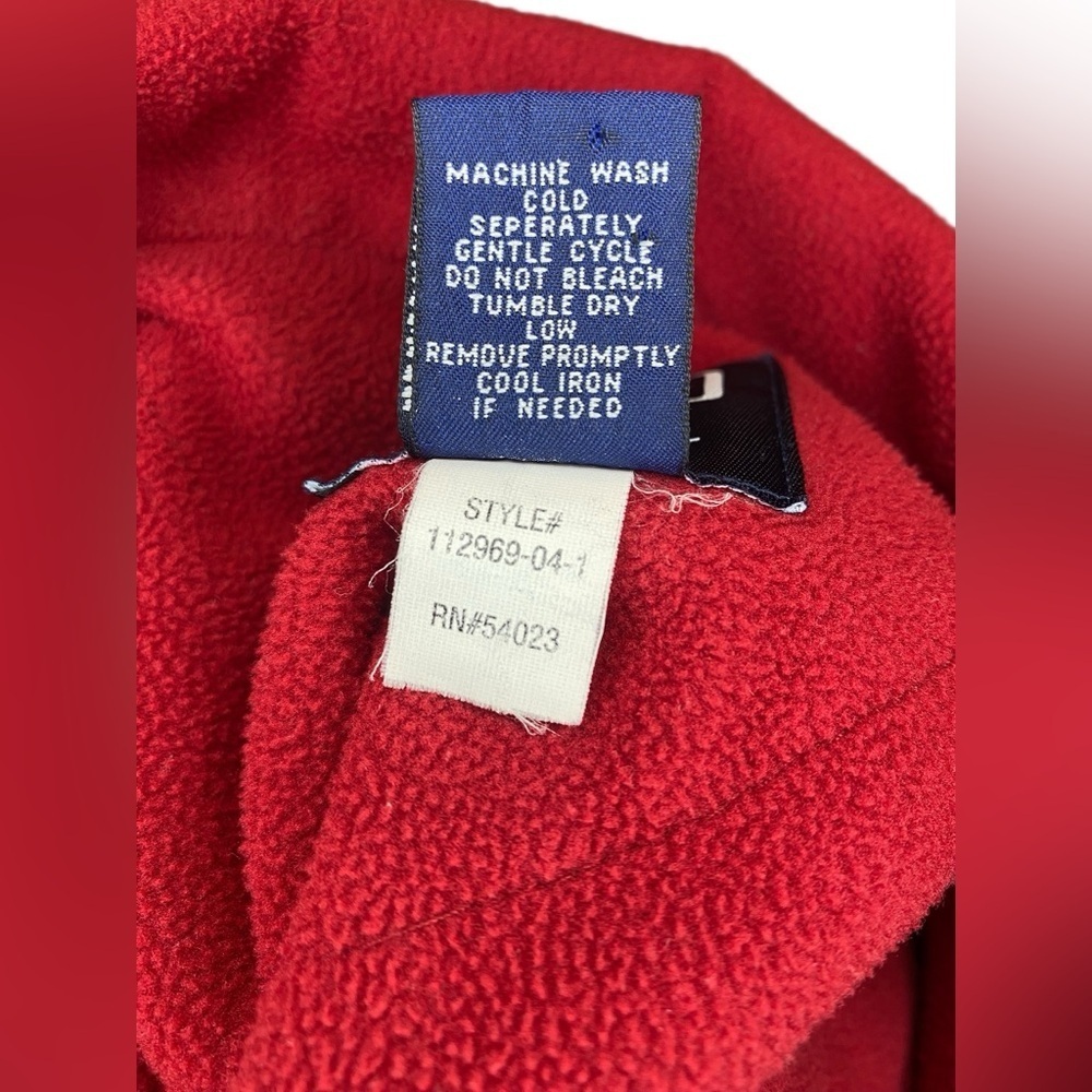 Gap Fleece Lined Utility Cargo Vest Men’s M Red Pockets 90s Winter Streetwear - Picture 5 of 5